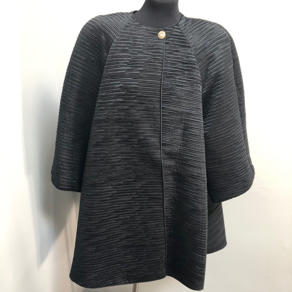 George F Couture Black Swing Evening Jacket - S